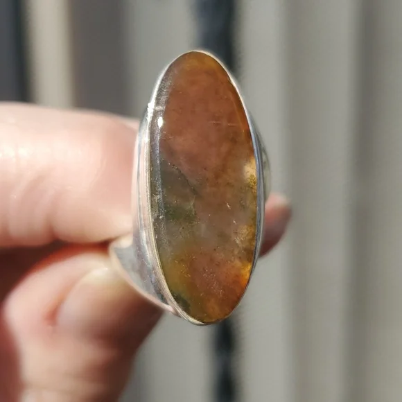 New Men's Bloodstone 925 Silver Ring. - Picture 11 of 12